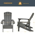 thumbnail image 2 of ACEGOSES 1 Pcs Faux Wood Adirondack Chair Weather Resistant for Patio Garden, Backyard, Porches and Indoors,Gray, 2 of 5