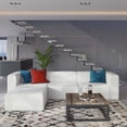 thumbnail image 1 of Modway Mingle Vegan Leather Sofa and Ottoman Set in White, 1 of 11