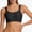 Black, variant on Women's Oversized Seamless Lace Bra Double Thin Straps V-Neck Top Comfort Support Wireless Lingerie Lightweight Breathable Bra for All-Day Wear