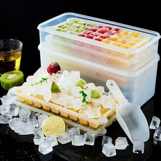 SRstrat Ice Cube Trays for Freezer,Silicone Ice Box Ice Cubes Household Ice  Maker Refrigerator Freezer Ice Cubes Box,Easy-Release Reusable Ice Cube in