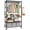 35.4"W with Storage Shelves, variant on Heavy-Duty Rolling Clothes Rack, Garment Rack, Portable Closet on Wheels, with Adjustable Mesh Shelves and Hanging Rails, Hooks