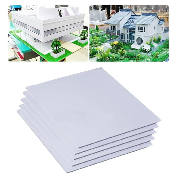5 piezas de láminas de espuma blanca para manualidades, bricolaje, paisaje, construcción, marco de fotos, paisaje de montañas escénicas, proyectos de 10cmx10cmx0.9cm Baoblaze base de diorama