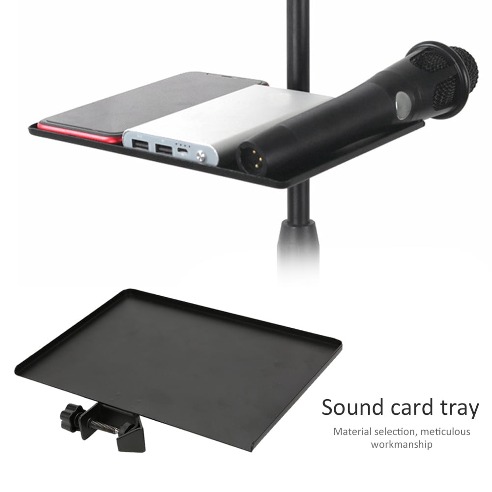 2 Pcs Universal Microphone Stand Tray, Adjustable Curacao