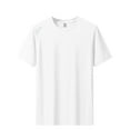 thumbnail image 2 of KANG Fashion Men’s Summer Tops Nylon Tencel Stretch Short Sleeve Tee, Breathable Quick Dry Reflective Print Sports Casual Top for Running Workout White XXXXXL, 2 of 4