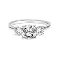 thumbnail image 2 of 2 Carat DEW Moissanite 10K White Gold Three-Stone Engagement Ring, 2 of 4