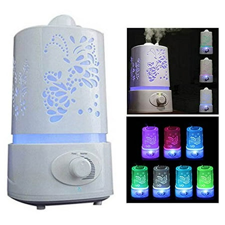 Oil Diffuser Humidifier,Warm Mist Humidifier, Humidifier for Bedrooms, Baby, Kids Rooms, 0.4 Gallon, Auto Shut-Off, Filter-Free, 24 Hrs of Moisturized Air