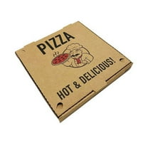 10 in. x 10 in. x 2 in. Paper Pizza Boxes - Brown (50/Pack)