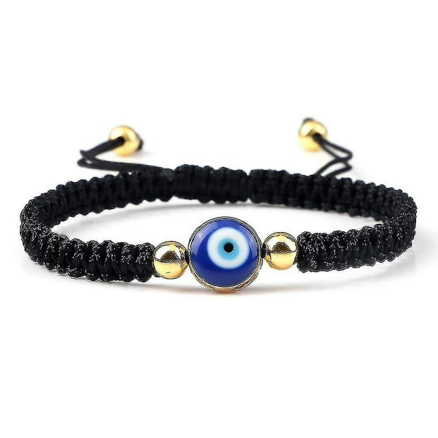 Evil Eye Braided Bracelet Lucky Red Black Color Thread Couple Chain Handmade