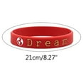 thumbnail image 3 of Aellinatey Motivational Silicone Rubber Wristbands Inspirational Bracelet Dream Courage Strength Believe Faith Hope Bangle Gift, 3 of 9