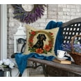 thumbnail image 4 of Black and Tan Coonhound Christmas Flowers Throw Pillow 18 in x 18 in, 4 of 5