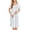 Floral Blue White, variant on Cotton Nightgowns for Women Short Sleeve House Dress Pleated Night Gown Button Sleep Shirt Ladies Nightdress