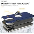 thumbnail image 6 of Entronix Case Designed for Apple iPhone 14 Pro Heavy Duty Case with Built-in Kickstand, Dual Layer Protection with Rotating Holder Ring, Sturdy Case for Apple iPhone 14 Pro, Navy, 6 of 6