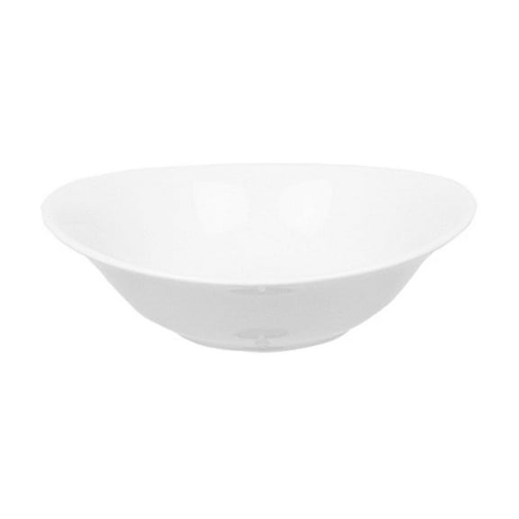 Elips 6.25" x 5.5" x h:1.75" 10 oz. Oval White Porcelain Bowl (Set of 4)