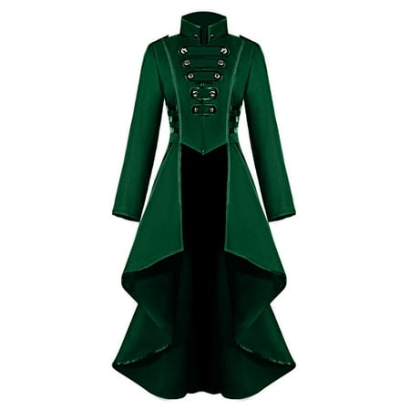 

Kinple Women Gothic Steampunk Button Lace Corset Halloween Costume Coat Tailcoat Jacket