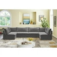 thumbnail image 3 of Meridian Furniture Jacob Sectionnel Modulaire en Velours Gris, 3 of 5