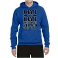thumbnail image 2 of Wild Bobby I Hate You I Hate This Place See You Tomorrow Gym/Workout Unisex Graphic Hoodie Sweatshirt, Royal, Large, 2 of 5