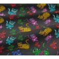 thumbnail image 4 of oneOone Cotton Jersey Gray Fabric Kitten Cats Sewing Fabric By The Yard Printed Diy Clothing Sewing Supplies 58 Inch Wide-95O, 4 of 4
