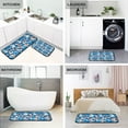 thumbnail image 4 of Blue Crystal Abstract Kitchen Mat Set of 2 Cushioned Non Slip Rugs for Bedroom Floor Runner Mats, 4 of 7