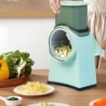thumbnail image 4 of TIMIFIS Râpe Coupe-Légumes à Manivelle 3 Lames Interchangeables en Acier Inoxydable Broyeur Manuel Rond avec Base à Succion Gadgets de Cuisine Améliorés et Éplucheurs, 4 of 5
