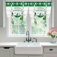 thumbnail image 4 of St. Patrick's Day Tie Up Curtains for Windows, Adjustable Balloon Window Shades, Shamrock Gnomes Gold Coin Plaid Wood Kitchen Window Treatments Adjustable Roll Up Curtain for Basement/Nursery 52"x45", 4 of 8