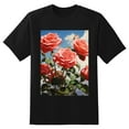 thumbnail image 2 of Plus Size Shirt for Women Black Tops for Women Short Sleeves Shirt for Women Rose And Sky1 T Shirt Crewneck Shirt for Women XL, 2 of 5