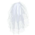 thumbnail image 1 of 1Pcs Elegant Bridal Veils For Wedding Simple Four Layer Drop Tulle Metal Design, 1 of 8