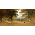 thumbnail image 3 of John Martin 18x11 Black Modern Framed Museum Art Print Titled - Richmond Park, London (1850), 3 of 5