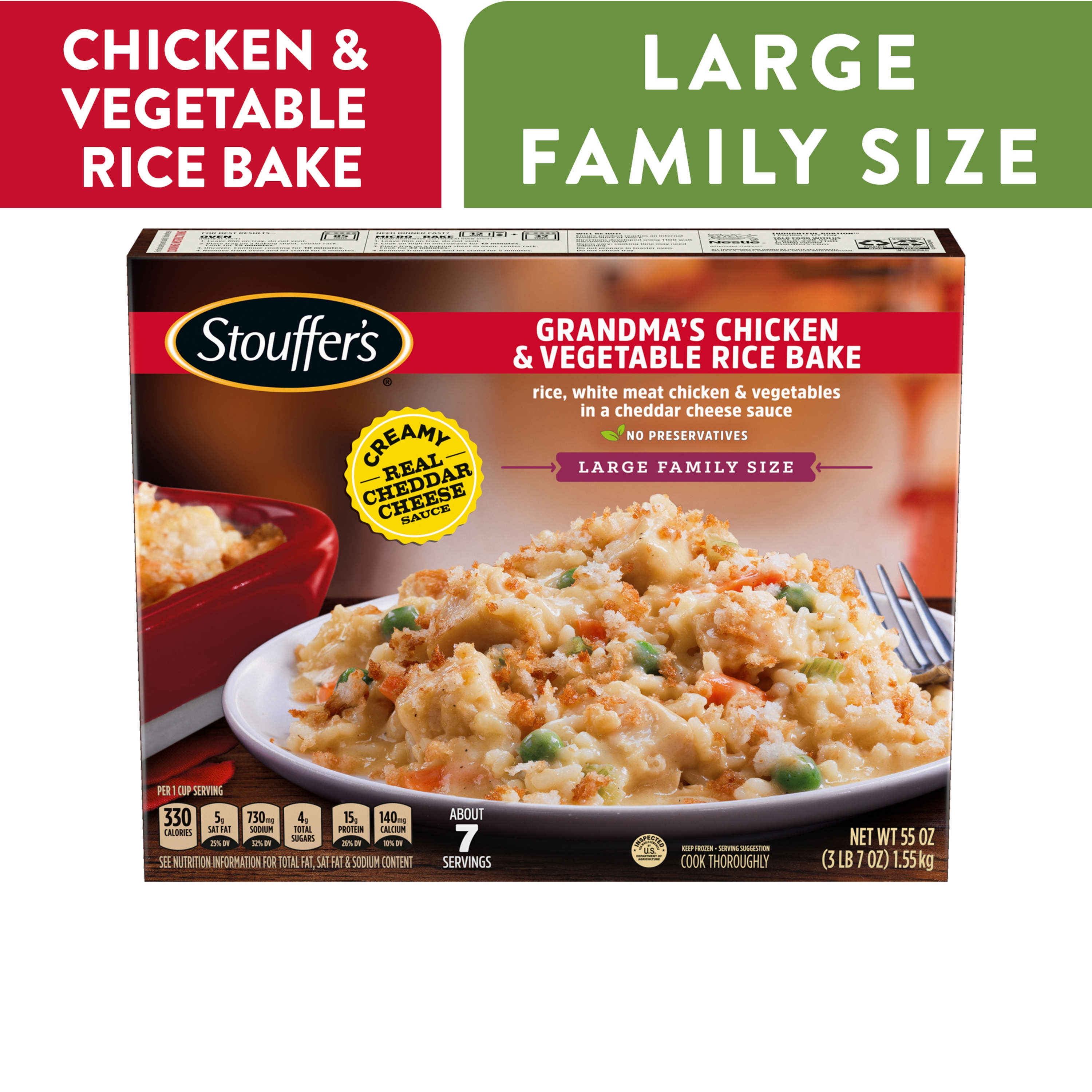 Stouffer’s Grandma’s Chicken and Vegetable Rice Bake Large Family Size