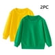 thumbnail image 1 of Cowsor Unisex Kids Solid Cotton Thin Pullover 2PC Sweatshirt T-Shirt Toddler Baby Crewneck Long Sleeve Tshirts Tops Blouse, 1 of 7