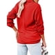 thumbnail image 2 of Blusas con cremallera para mujer Blusas de manga larga con cuello en V profundo FleinngHoz JD710495547, 2 of 5