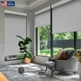 thumbnail image 3 of Keego 100% Blackout Roller Shades for Windows, Cordless Free-Stop Blinds for Windows with 4in Square Cassette, Thermal Insulated, UV Protection, Made in USA (Silver, 77"W x 36"H), 3 of 6