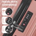 thumbnail image 5 of avobird 3-Piece ABS Hardshell Luggage Set – Lightweight and scratch-resistant, featuring silent 360° spinner wheels and TSA-approved locks, 20"/24"/28", Dusty Rose Pink, 5 of 9
