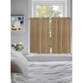 thumbnail image 3 of Country Farmhouse Living Room Curtains 2 Panel, Vintage Plants Lines Pattern Brown Cafe Window Treatment, Farmhouse Bedroom Bathroom Kitchen Curtains Drapes 104"x45", 3 of 6