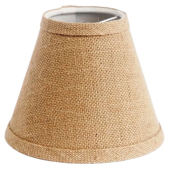 urbanest 1100328 chandelier lamp shade 6-inch, hardback, clip on, burlap