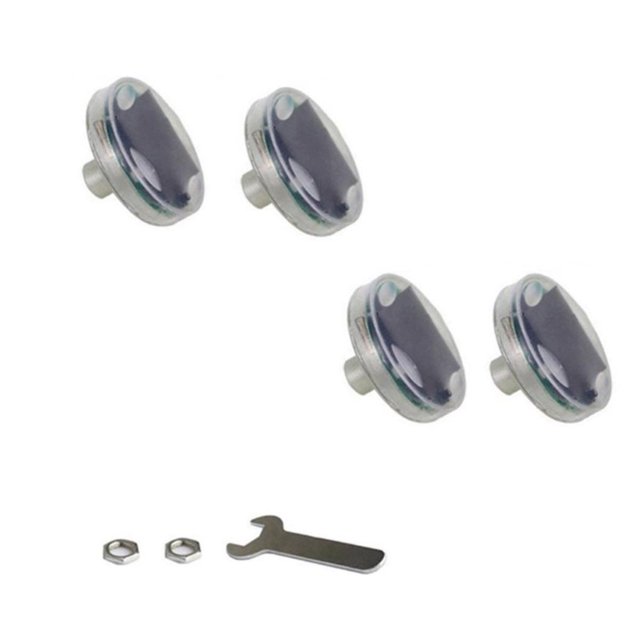 Sidaley 4 Uds tapa de boquilla de coche luz de neumático LED parpadeante colorido lámpara de válvulas alimentadas por energía solar iluminación Accesorios para motos Sidaley VI011778-00