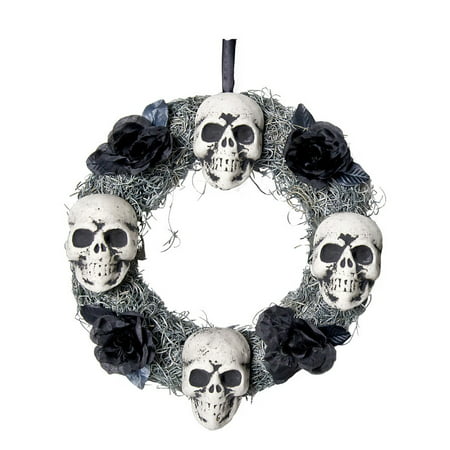 4 Skulls Wreath Halloween Decoration