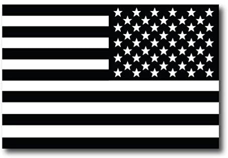 3" x 5" Black American Flag decal sticker graphic