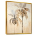 thumbnail image 2 of Designart "Vintage Tranquil Minimalist Tropical Palms III" Palms & Palm Trees Floater Framed Wall Art Living Room, 2 of 5