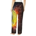 thumbnail image 2 of KLL Womens Tennis Ball On Fire And Water Print Pajama Pants Soft Pajama Bottoms for Women Cozy Lounge Pants-Large, 2 of 7