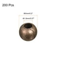 thumbnail image 2 of Uxcell 200 Pack 5mm Round Spacer Beads Making Spacer Loose Ball Bead, Copper, 2 of 6