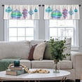 thumbnail image 4 of LALILO Kitchen Curtain Valance Christmas Watercolor Rod Pocket Window Curtain 52"x 18" Set of 2, 4 of 7