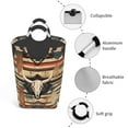 thumbnail image 2 of DouZhe 50L Rectangular Laundry Basket, Colorful Ethnic Cow Skulls Prints Waterproof Foldable Laundry Hamper with Aluminum Handles, 2 of 6