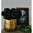 thumbnail image 4 of Black Artificial Roses Flowers, 12 Pcs Fake Rose in Bulk, Long Stem Realistic Silk Roses Bouquet for Centerpieces Flower Arrangement, Halloween Home Decor, Gothic Decoration (Black, 12-PCS), 4 of 5