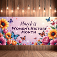 thumbnail image 5 of LUUFILx Women's History Month Celebration Banner Colorful Illustrated Floral Design Event Backdrop Party Supplies Event Decorations Photography Props, 5 of 7