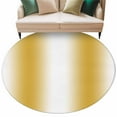 thumbnail image 2 of 7ft Round Rug, Yellow Ombre Non-Skid Rubber Backing Large Area Rugs - Living Room Bedroom Home Office, Farmhouse Modern Abstract Art Indoor Floor Mat Carpets Washable Rug, 2 of 9