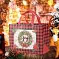 thumbnail image 2 of Leodye 1 Pack Christmas Bags Xmas Gift Bags Holiday Present Party Bag Treat Storage Sack for Christmas Party Celebrations-12.8x9.84x6.69in, 2 of 6