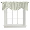thumbnail image 2 of Stripes Tie Up Valances Curtain, Adjustable Kitchen Abstract Sage Green Geometric Simple Valances for Windows Decor, Rod Pocket Short Curtains Set for Bedroom/Bathroom, 60"x18", 2 of 9