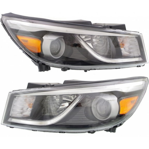For Kia Sedona Headlight 2015 2016 2017 2018 Pair Driver and Passenger Side w/Bulbs DOT Certified Replacement for KI2502181 | 92101-A9110