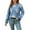 Blue, variant on GBSYEWXS Sweaters For Women Casual Daily Wear Pullover Long Sleeve Crew Neck Flowers Print Blue Sweater