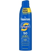 Coppertone Sport Sunscreen Spray, SPF 50 Spray Sunscreen, 8.3 Oz